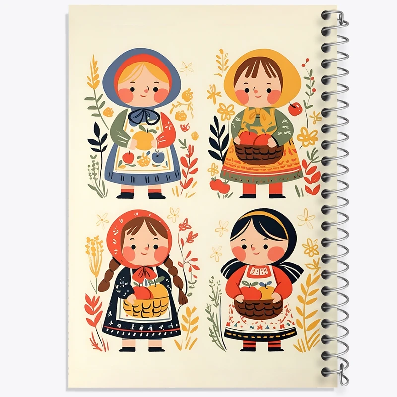 دفتر شطرنجی 50 برگ خندالو طرح دخترانه کد N7179