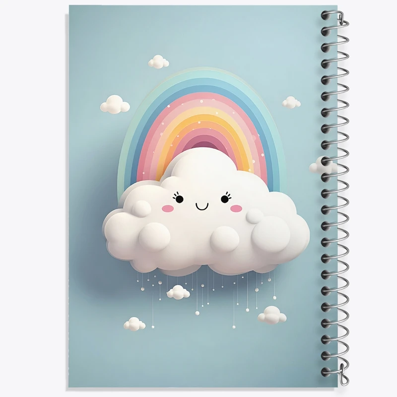 دفتر طراحی 50 برگ خندالو طرح ابر کیوت کد N4061