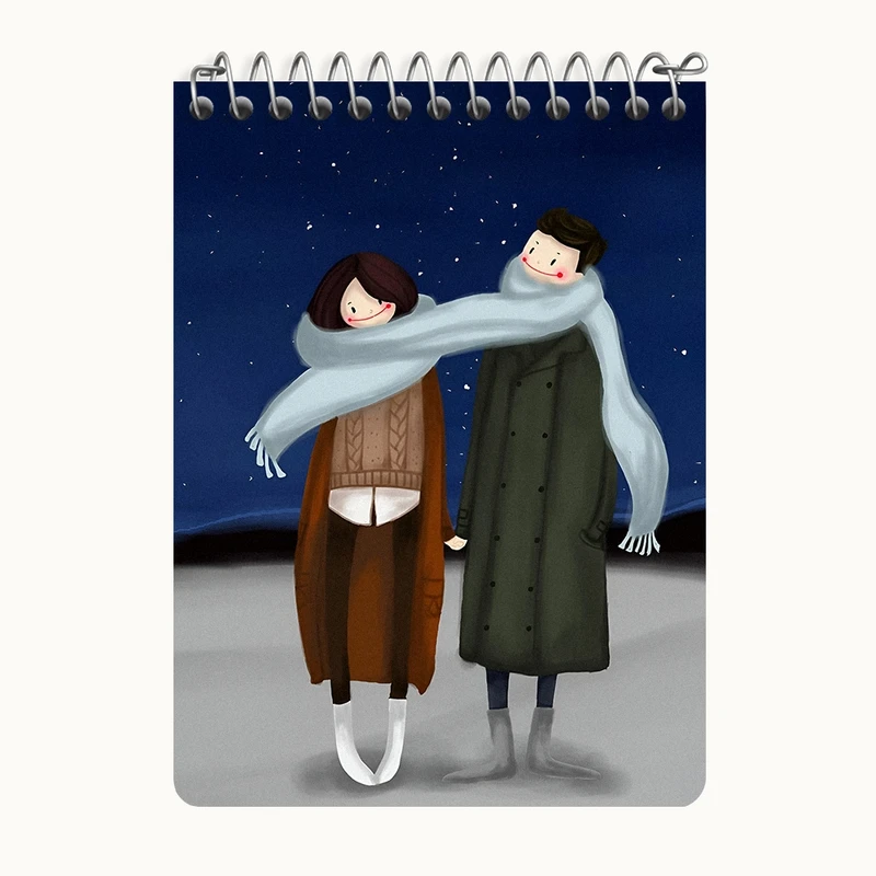 دفتر یادداشت 50 برگ خندالو طرح عاشقانه کد N6296