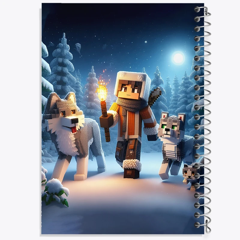 دفتر مشق 50 برگ خندالو طرح ماینکرافت (Minecraft) کد F3536