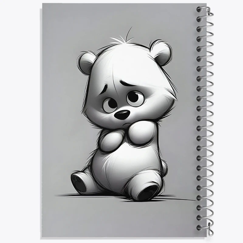 دفتر طراحی 50 برگ خندالو طرح خرس خجالتی کد N6716