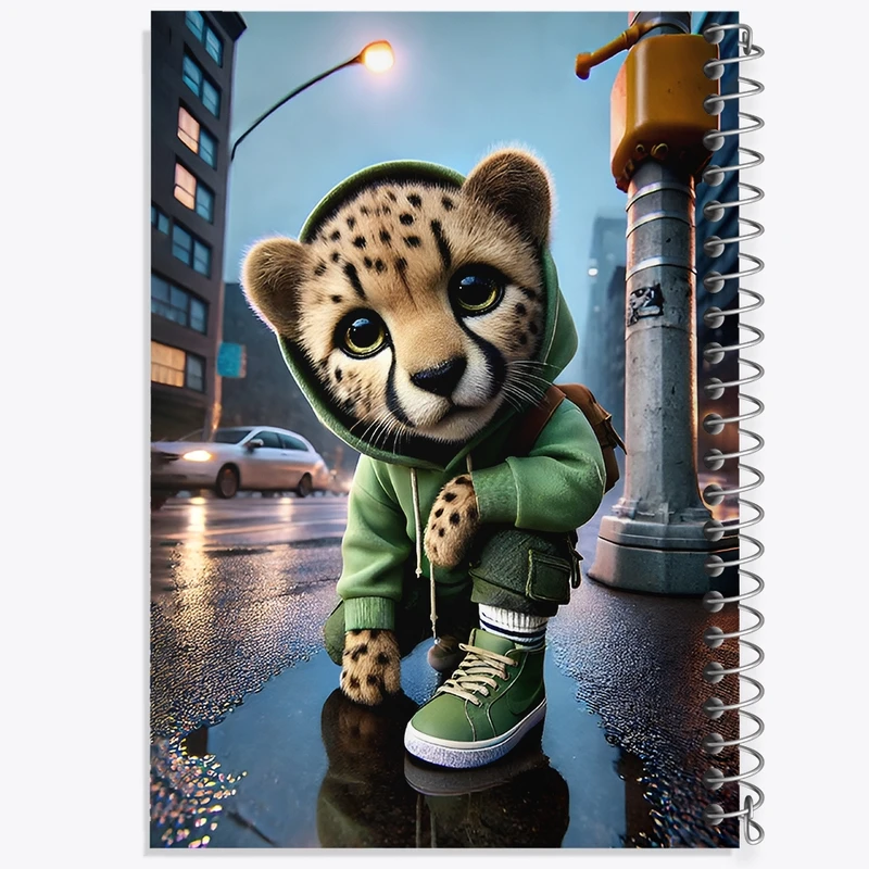 دفتر لیست خرید 50 برگ خندالو طرح یوزپلنگ بامزه کد F11885