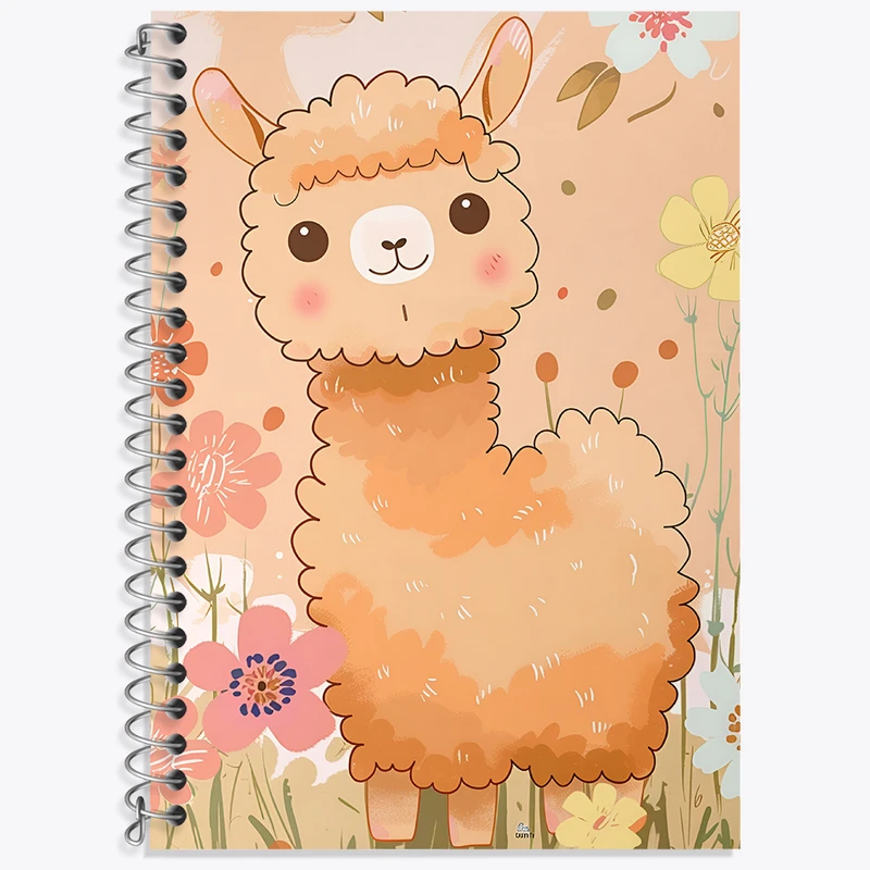 دفتر زبان دوخط 50 برگ خندالو طرح لاما بامزه کد N6817