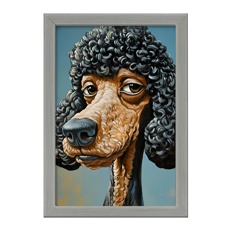 تابلو خندالو طرح سگ مو فرفری کد F6533