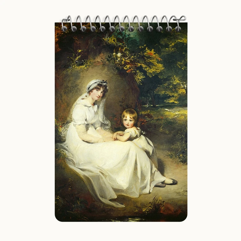 دفتر یادداشت 50 برگ خندالو طرح نقاشی لیدی مری و پسر ارشدش اثر سر توماس لارنس کد F12359