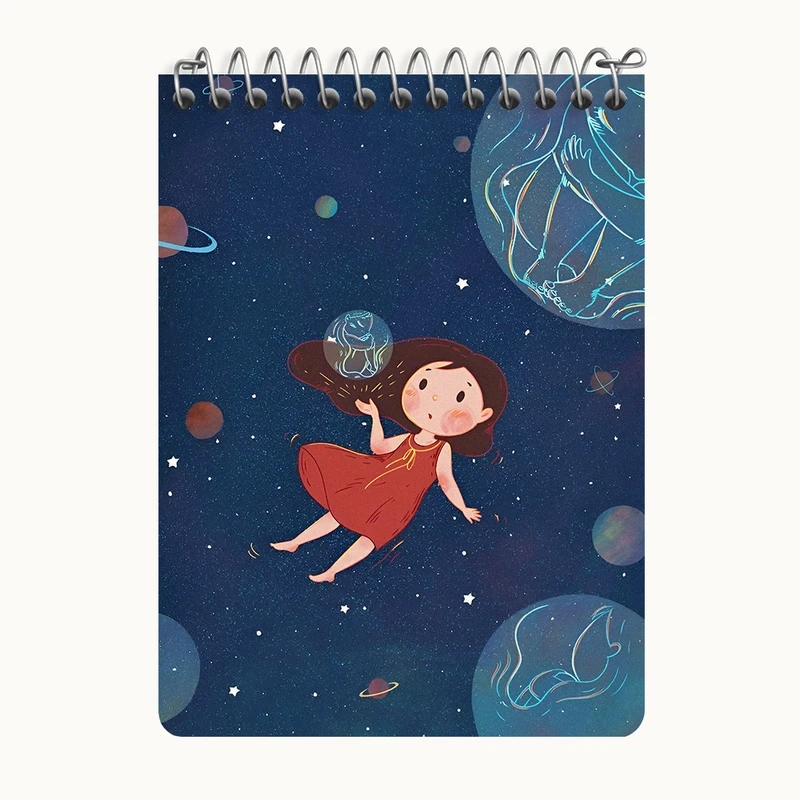 دفتر یادداشت 50 برگ خندالو طرح دخترانه کیوت کد N7497