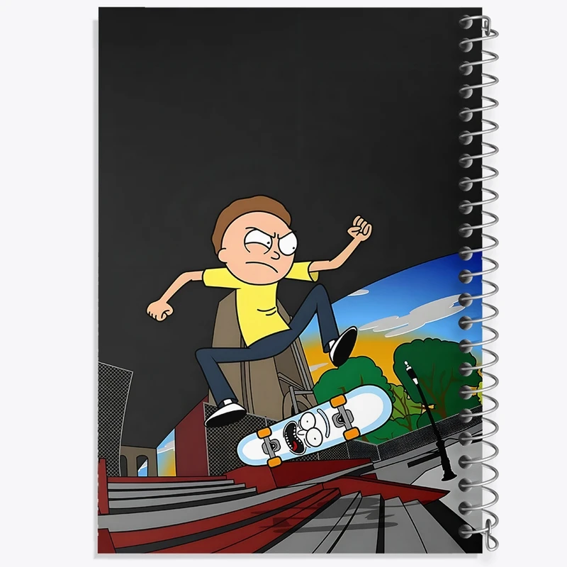 دفتر شطرنجی 50 برگ خندالو طرح ریک و مورتی (Rick and Morty) کد F4928