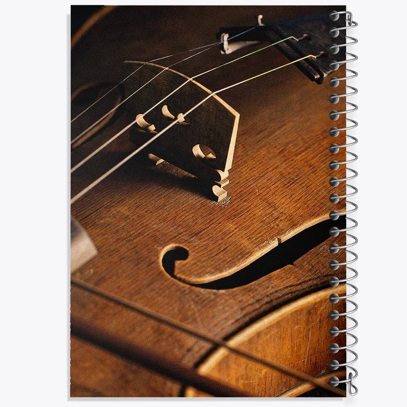 دفتر ژورنال نویسی 50 برگ خندالو مدل نقطه ای طرح ویولن (Violin) کد N8062