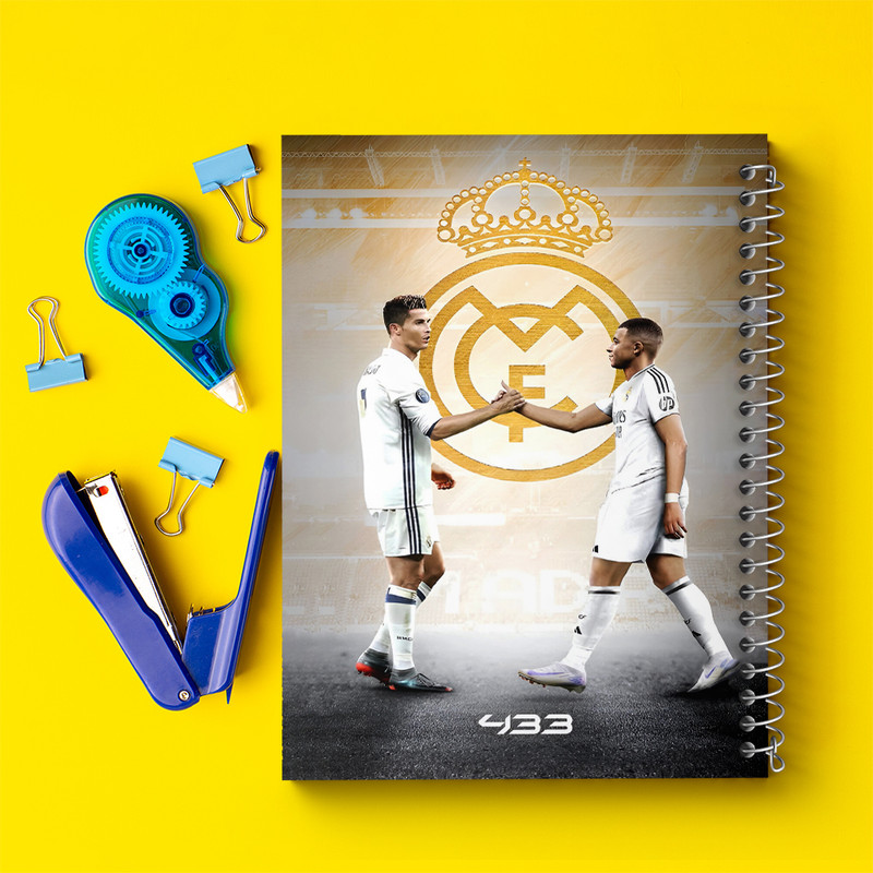 دفتر مشق 100 برگ خندالو طرح کریستیانو رونالدو و امباپه کد F14267