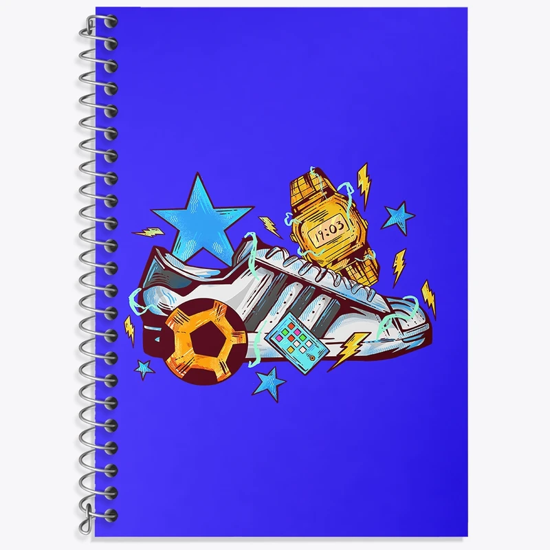 دفتر زبان 50 برگ خندالو مدل سه خط طرح آدیداس (Adidas) کد N9363