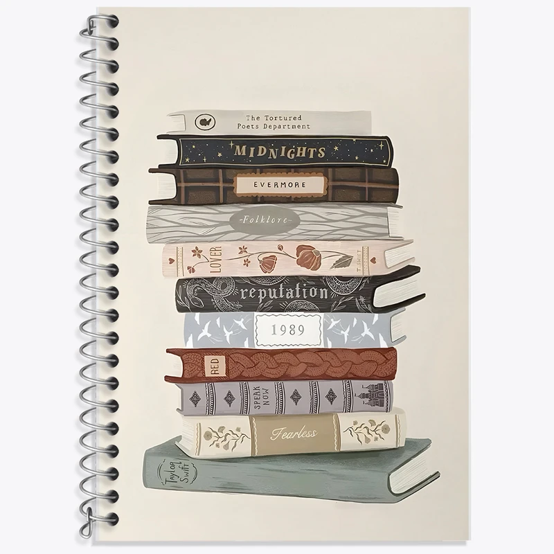 دفتر زبان دوخط 50 برگ خندالو طرح کتاب کد F8832