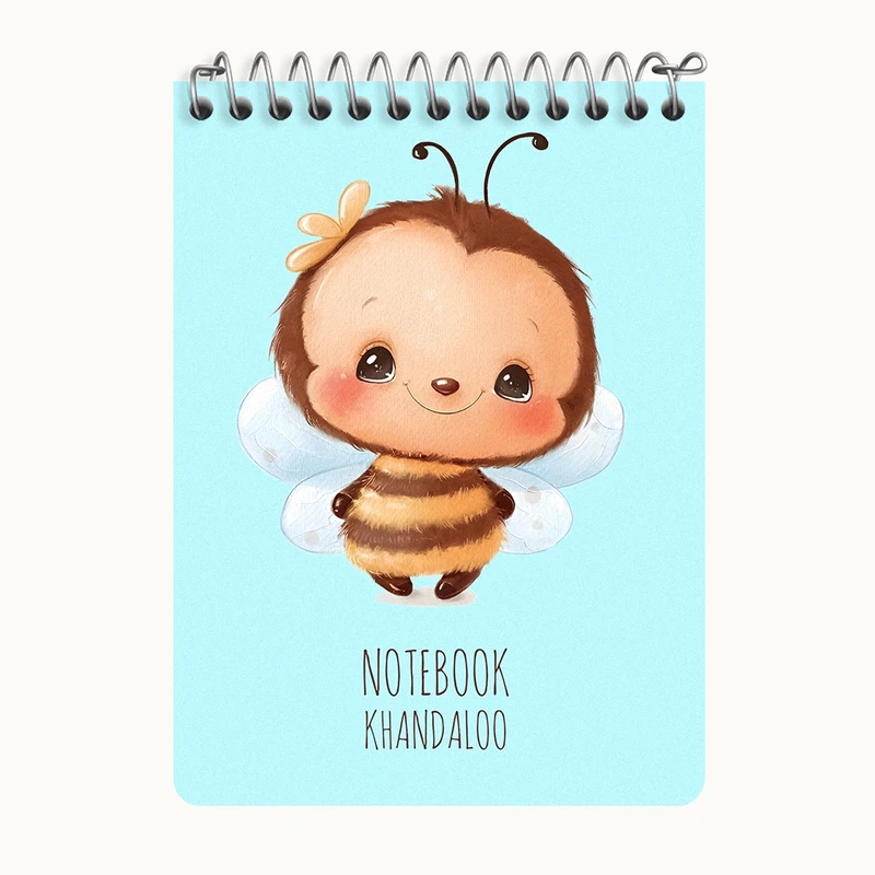 دفتر یادداشت 50 برگ خندالو طرح زنبور بامزه کد N7781