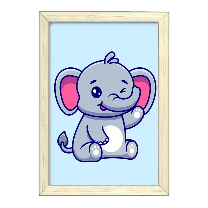 تابلو خندالو طرح  حیوانات بامزه فیل کد 25442