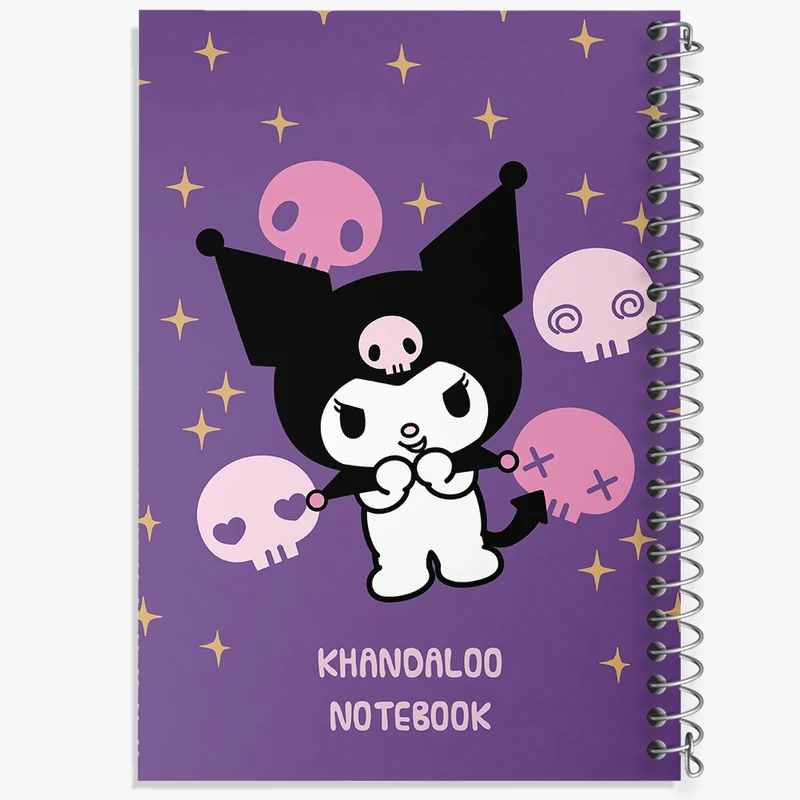 دفتر مشق 100 برگ خندالو طرح کرومی (Kuromi) کد N9057