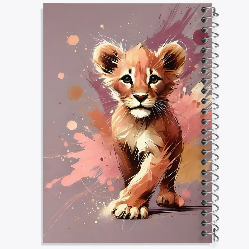 دفتر شطرنجی 50 برگ خندالو طرح توله شیر کد F11582