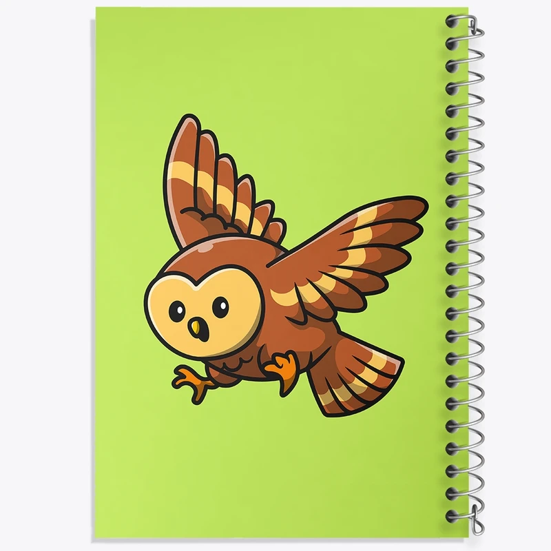 دفتر طراحی 50 برگ خندالو طرح حیوانات بامزه جغد کد 29650