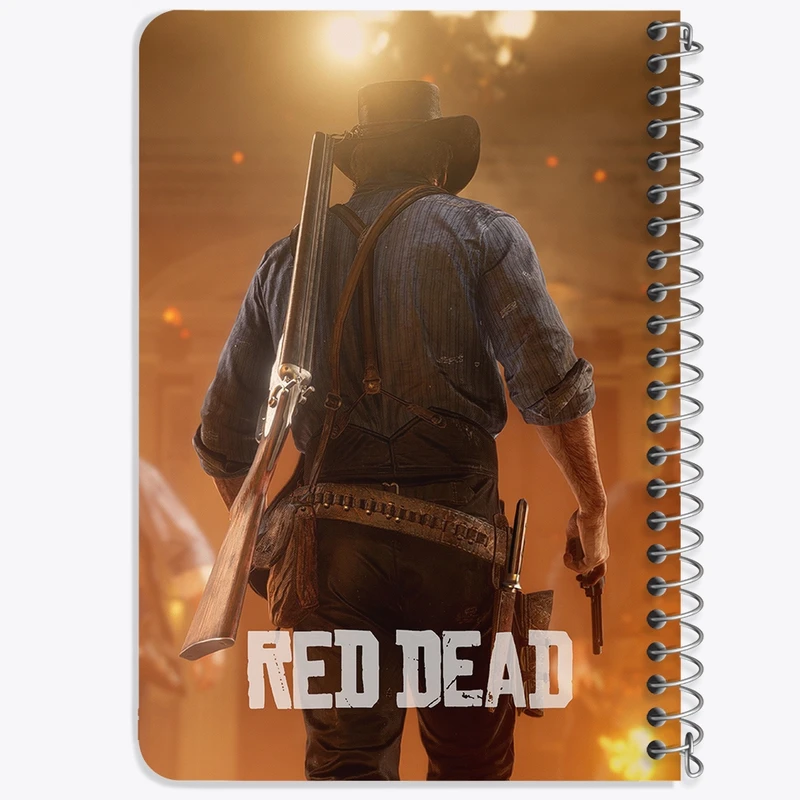 دفتر یادداشت 50 برگ خندالو طرح رد دد (Red Dead) کد N9348