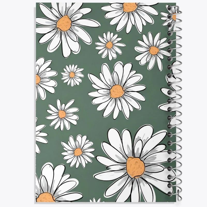 دفتر مشق 50 برگ خندالو طرح گل بابونه کد F3669