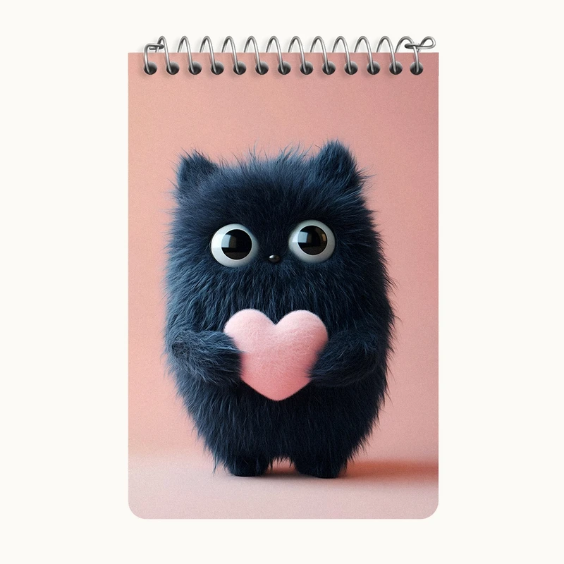 دفتر یادداشت 50 برگ خندالو طرح گربه کیوت کد F10730