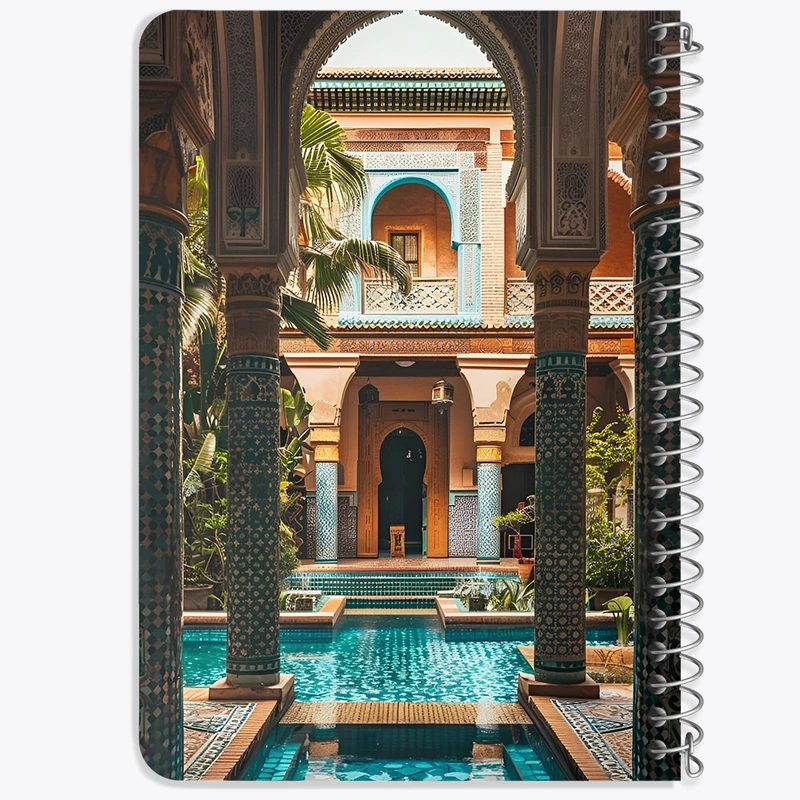 دفتر یادداشت 50 برگ خندالو طرح حیاط خانه کد F6350