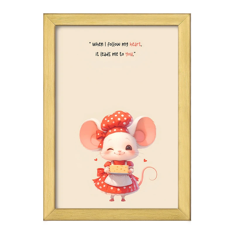 تابلو خندالو طرح موش شیرینی پز کد F5836