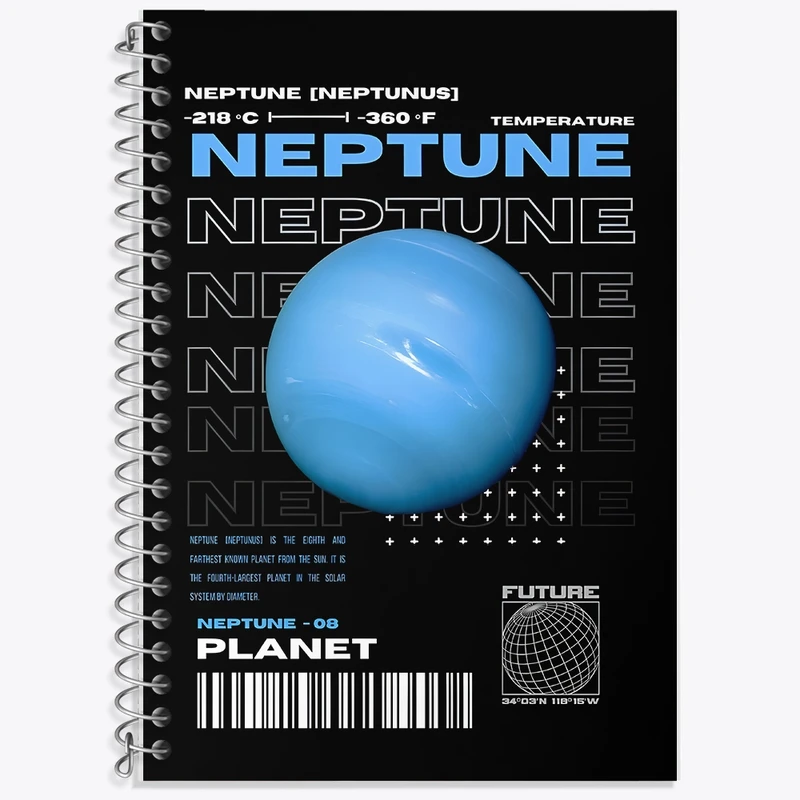 دفتر لغت 50 برگ خندالو طرح نپتون (Neptun) کد F10661