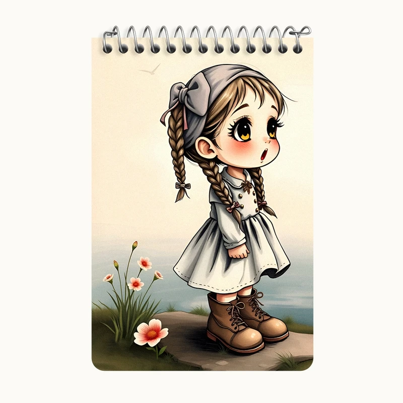 دفتر یادداشت 50 برگ خندالو طرح دخترانه کد F6669