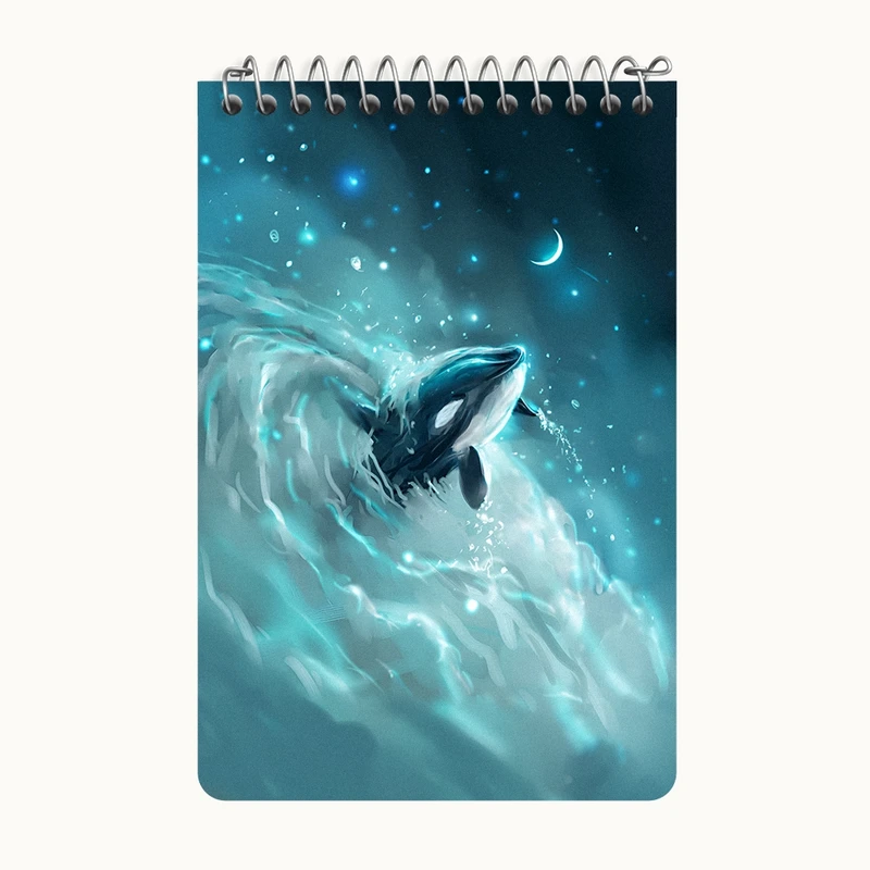 دفتر یادداشت 50 برگ خندالو طرح نهنگ کد F12521