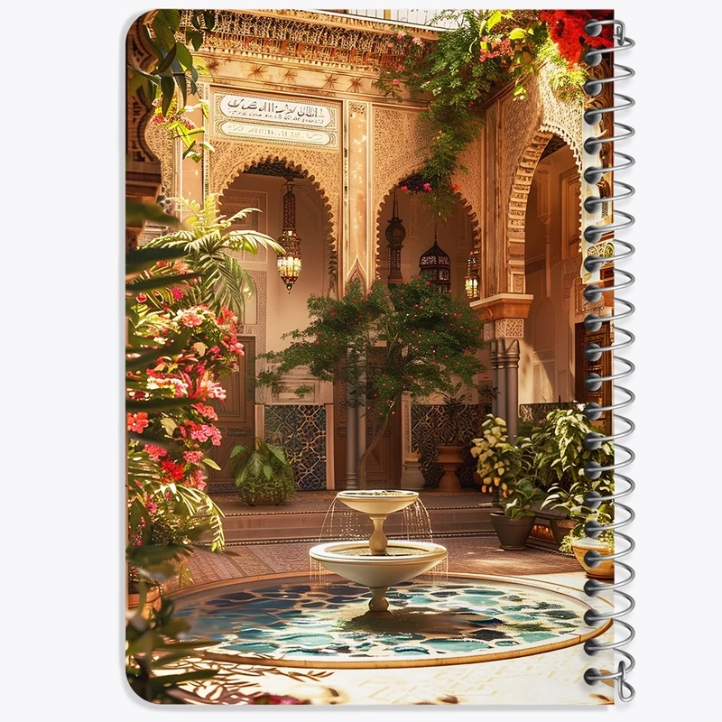 دفتر یادداشت 50 برگ خندالو طرح حیاط خانه کد F6348