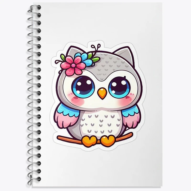 دفتر زبان دوخط 50 برگ خندالو طرح جغد کیوت کد F2975