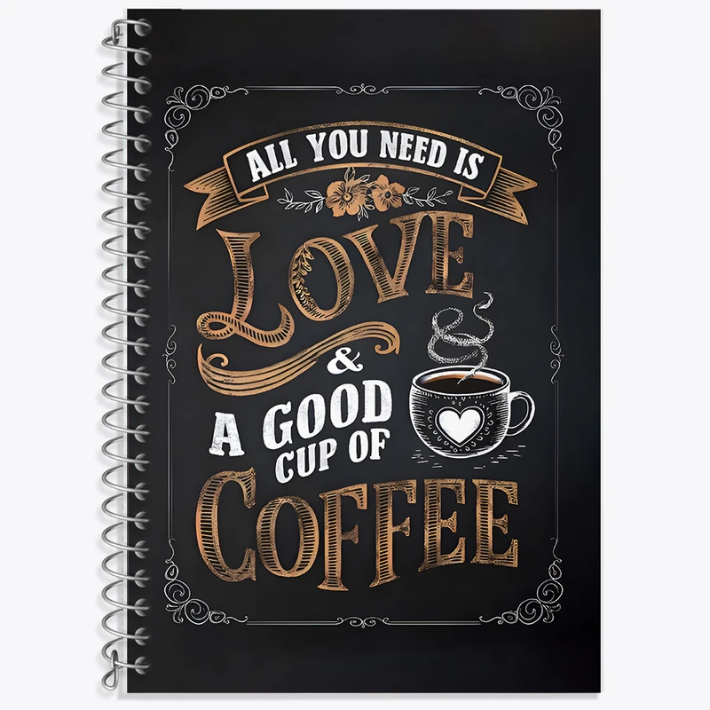 دفتر نت موسیقی 50 برگ خندالو طرح قهوه (COFFEE) کد F12727