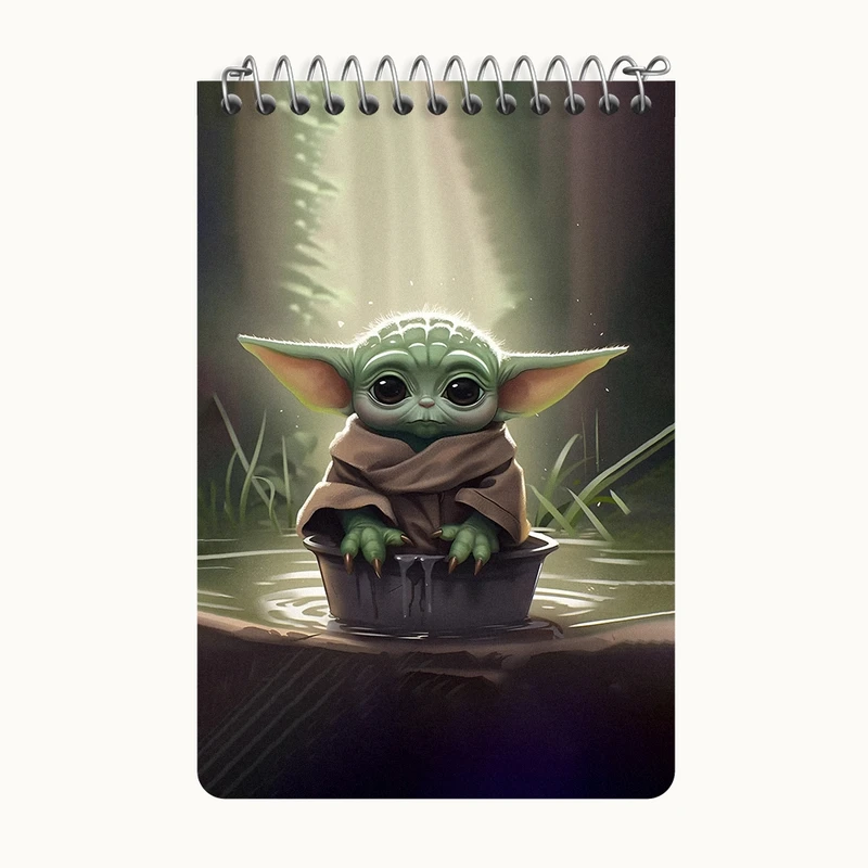 دفتر یادداشت 50 برگ خندالو طرح بیبی یودا کد F4431