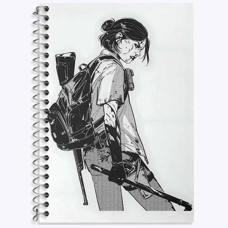 دفتر زبان دوخط 50 برگ خندالو طرح آخرین بازمانده از ما (The Last of Us) کد F4453