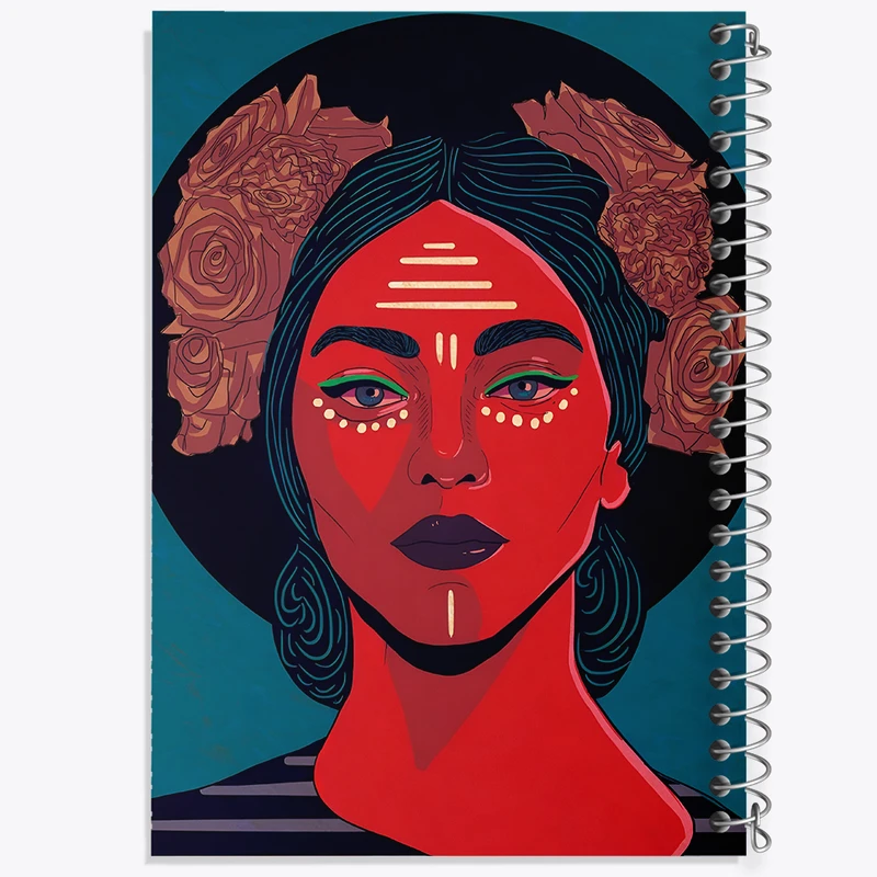 دفتر نقاشی 50 برگ خندالو طرح دختر سرخپوستی کد F4772