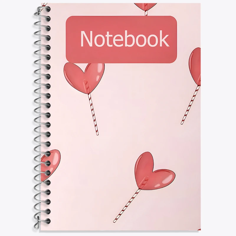 دفتر نت موسیقی 50 برگ خندالو طرح آبنبات قلبی کد N6659