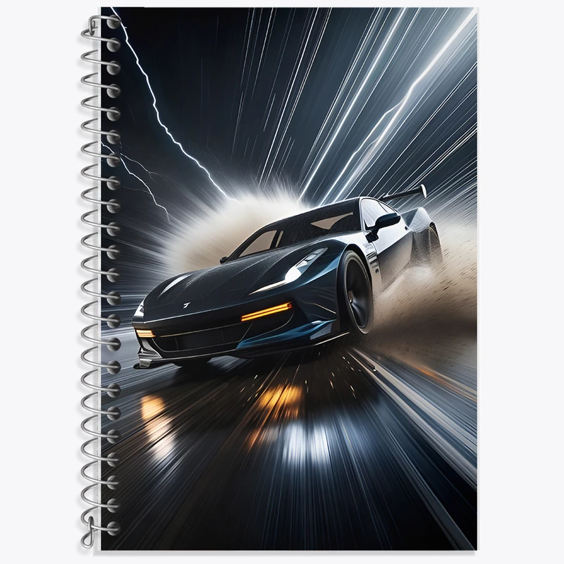 دفتر زبان 50 برگ خندالو مدل دو خط طرح ماشین اسپرت کد F12598