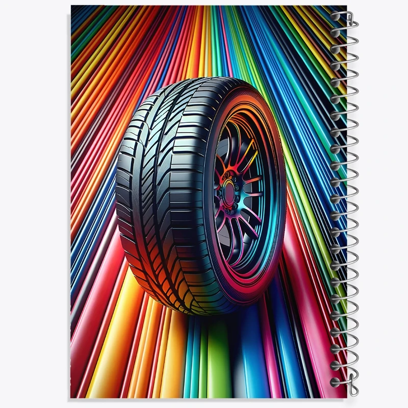 دفتر لیست خرید 50 برگ خندالو طرح لاستیک ماشین کد F4354