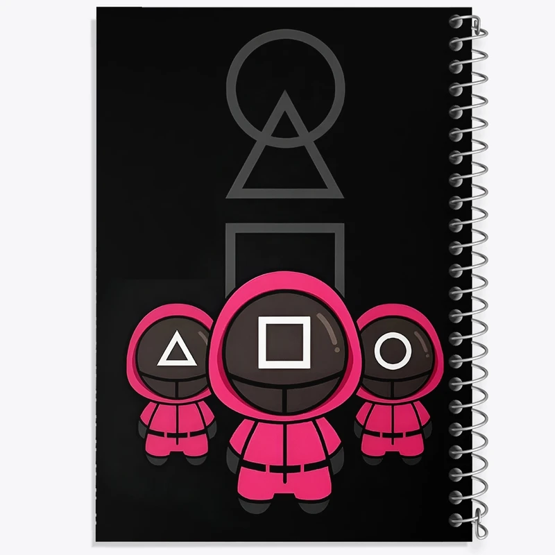 دفتر ژورنال نویسی 50 برگ خندالو مدل نقطه ای طرح بازی مرکب (Squid Game) کد F10144