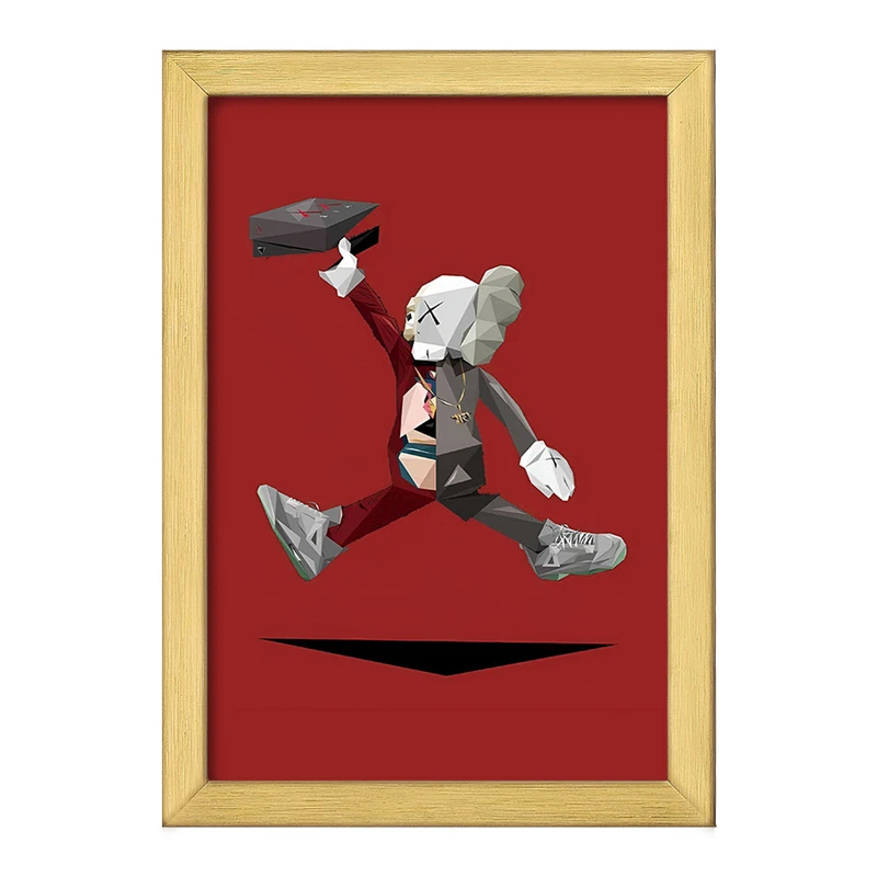 تابلو خندالو طرح عروسک کاز (kaws) کد F4006