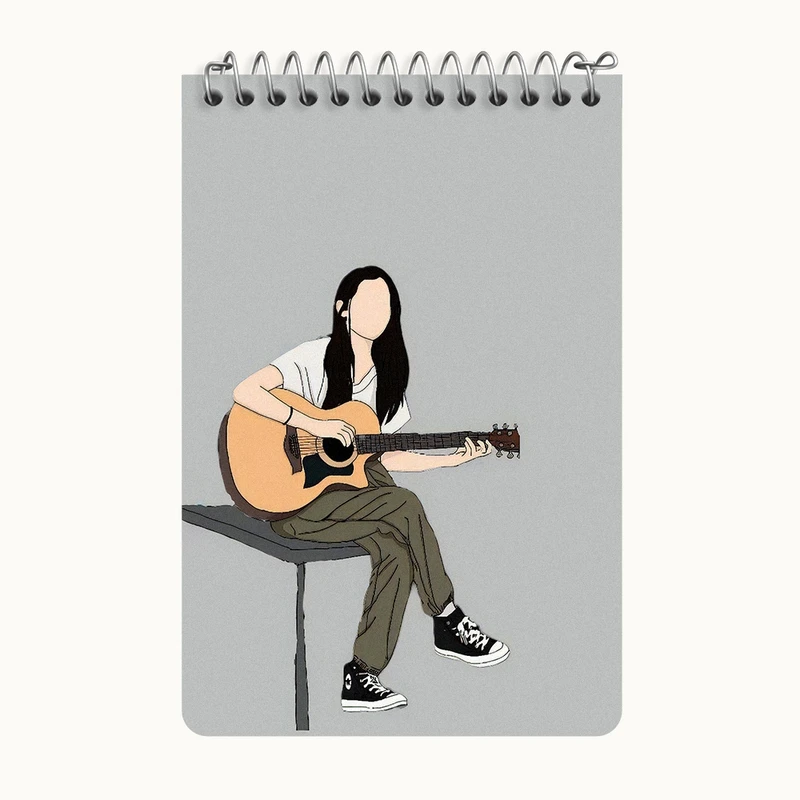 دفتر یادداشت 50 برگ خندالو طرح دخترانه مینیمال کد F3248