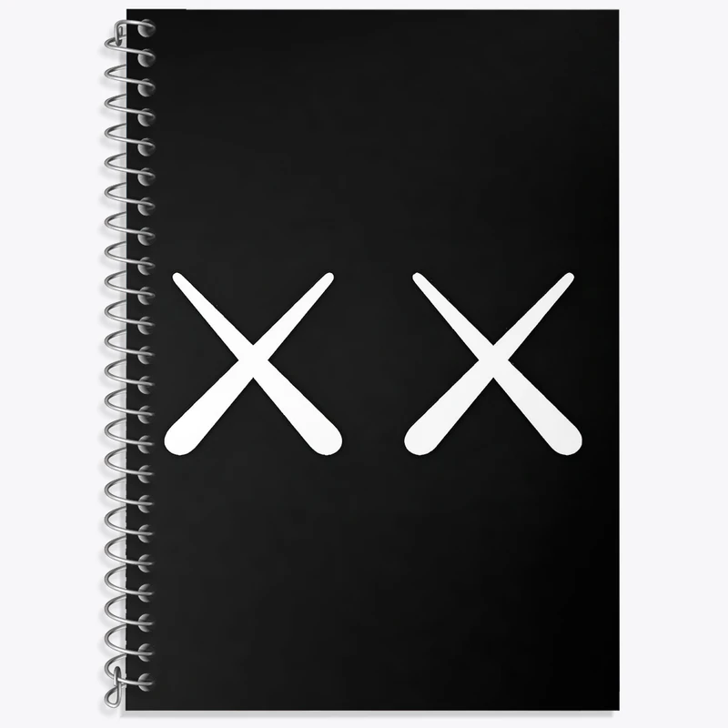 دفتر زبان دوخط 50 برگ خندالو طرح عروسک کاز (kaws) کد F4005