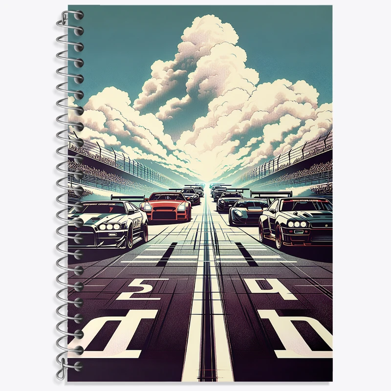 دفتر نت موسیقی 50 برگ خندالو طرح ماشین مسابقه ای کد F4955