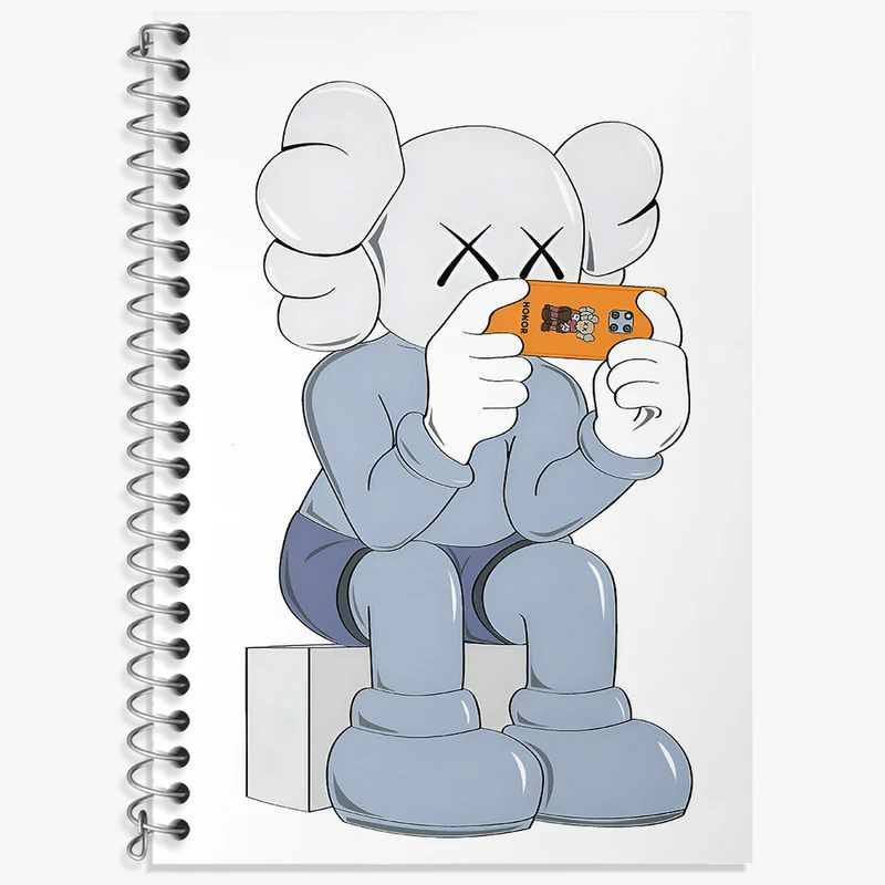 دفتر نت موسیقی 50 برگ خندالو طرح عروسک کاز (kaws) کد F4001