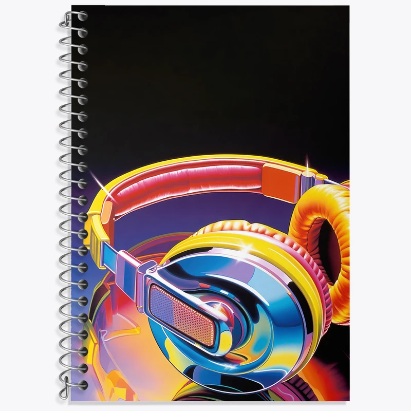 دفتر نت موسیقی 50 برگ خندالو طرح هدفون کد F3208