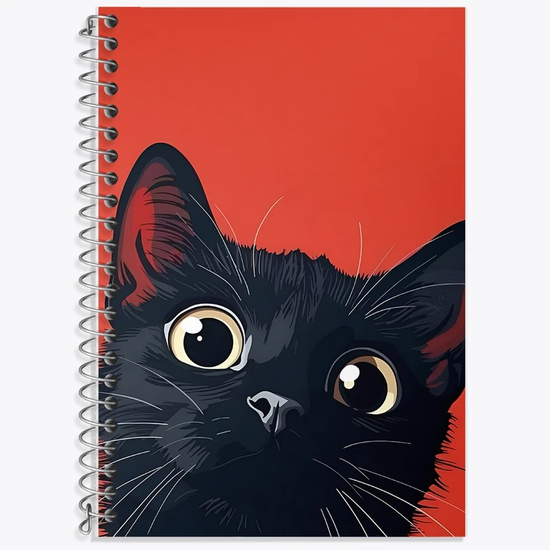 دفتر لغت 50 برگ خندالو طرح گربه سیاه کد F10327