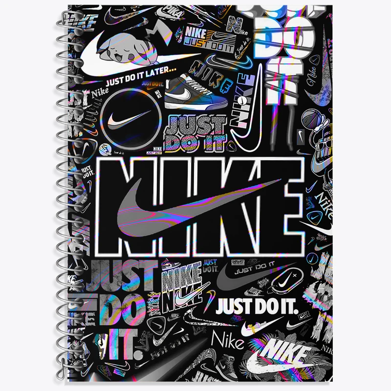 دفتر زبان 50 برگ خندالو مدل دو خط طرح نایک (Nike) کد N7559