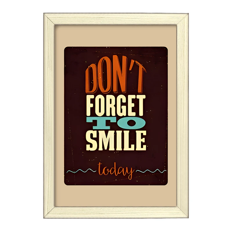 تابلو خندالو طرح Don't Forget To Smile Today کد F10537