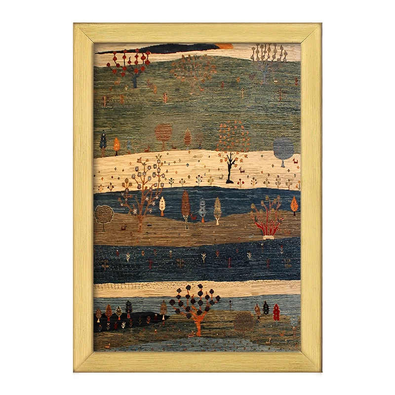 تابلو خندالو طرح پترن فرش کد F6375