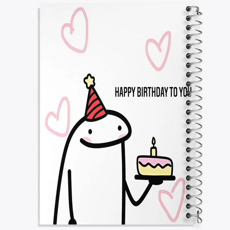 دفتر مشق 50 برگ خندالو طرح تولدت مبارک کد F3140