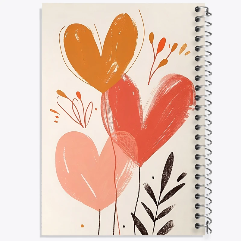 دفتر طراحی 50 برگ خندالو طرح شاخه قلبی کد N6826